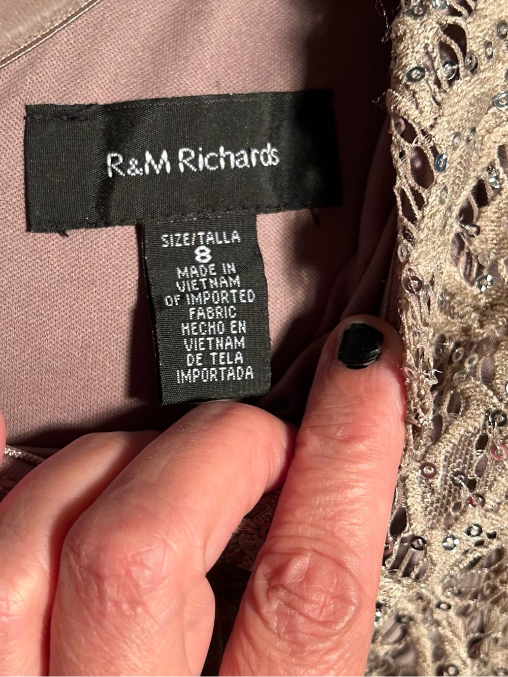 R & M RICHARDS One-Shoulder Lace Jumpsuit - Picture 10 of 13